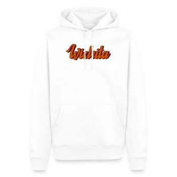 Wichita Retro-Schrift Design - Männer Premium Bio Hoodie - Weiß - Vorne - Nico (187cm)