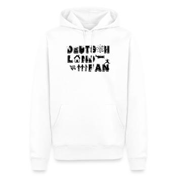 DEUTSCHLAND FAN mit Symbolen - Männer Premium Bio Hoodie - Weiß - Vorne - Nico (187cm)