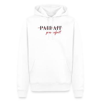 Parfait, pas refait (noir) - Sweat à capuche Premium bio Homme - blanc - Devant - Nico (187cm)