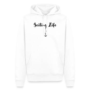 Segeln und Bootfahren - Sail Love - Männer Premium Bio Hoodie - Weiß - Vorne - Nico (187cm)