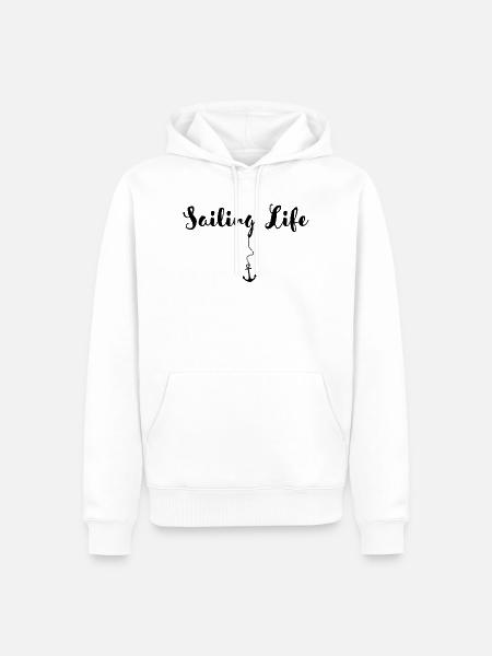 Sailing & Boating - Sail Love - Men’s Premium Organic Hoodie - white
