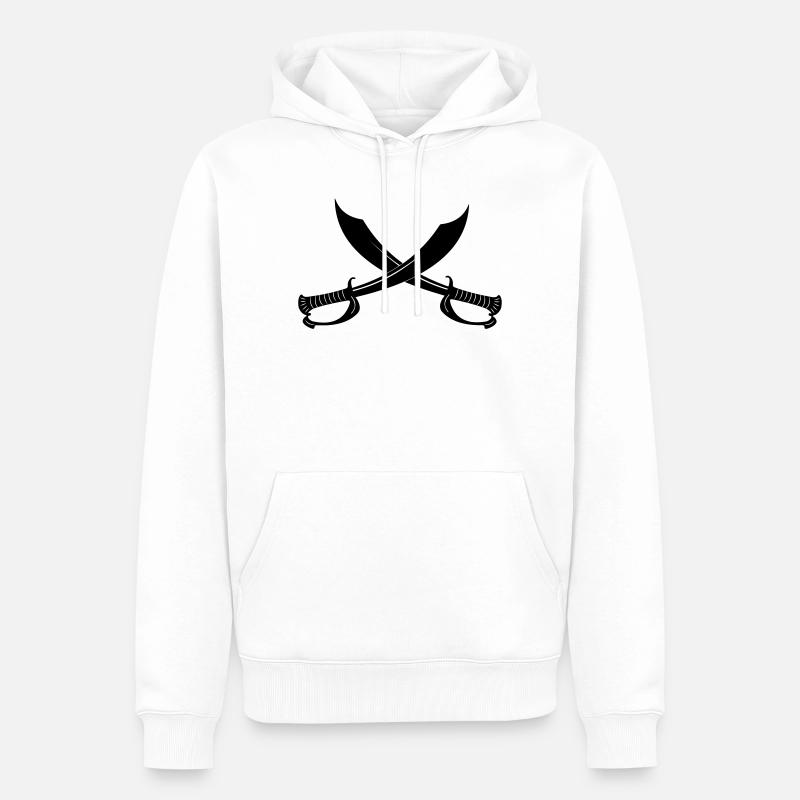 Deux épées - Sweat à capuche Premium bio Homme - blanc