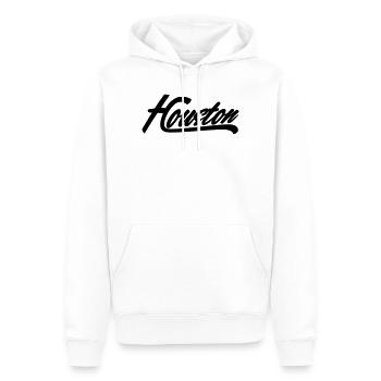 houston shirt - Männer Premium Bio Hoodie - Weiß - Vorne - Nico (187cm)