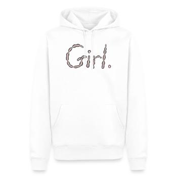 Mädchen - Männer Premium Bio Hoodie - Weiß - Vorne - Nico (187cm)