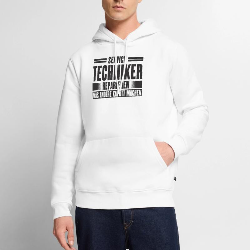 Service Technician Support Solution Slogan Service Men’s Premium Organic Hoodie