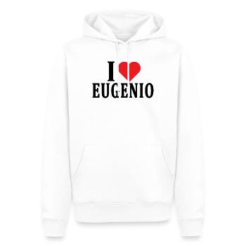 t-shirt I love Eugenio t-shirt gift idea - Men’s Premium Organic Hoodie - white - Front - Nico (187cm)