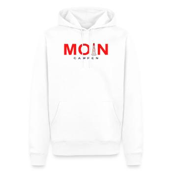 Moin Leuchtturm Campen, Nordsee, Deutschland - Männer Premium Bio Hoodie - Weiß - Vorne - Nico (187cm)