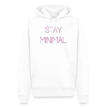 Restez minimal - Sweat à capuche Premium bio Homme - blanc - Devant - Nico (187cm)
