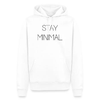 Restez minimal - Sweat à capuche Premium bio Homme - blanc - Devant - Nico (187cm)