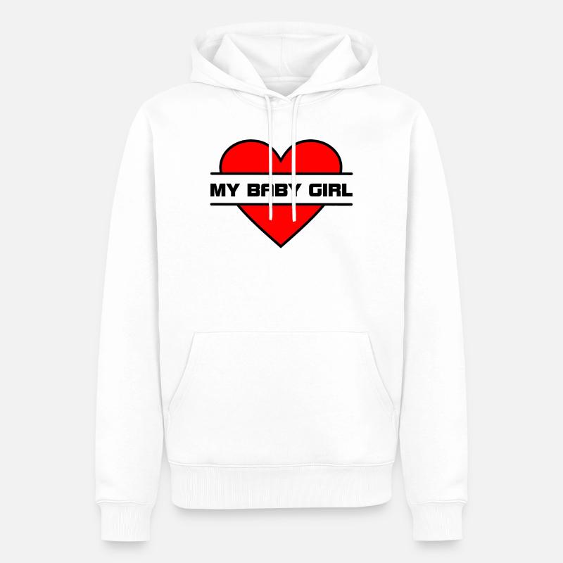 Liebe dein Herz 037 - Männer Premium Bio Hoodie - Weiß