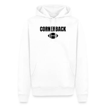 Conception de football des cornerbacks pour les fans de sport - Sweat à capuche Premium bio Homme - blanc - Devant - Nico (187cm)
