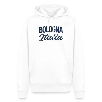 Police vintage Bologna Italia - Sweat à capuche Premium bio Homme - blanc - Devant - Nico (187cm)