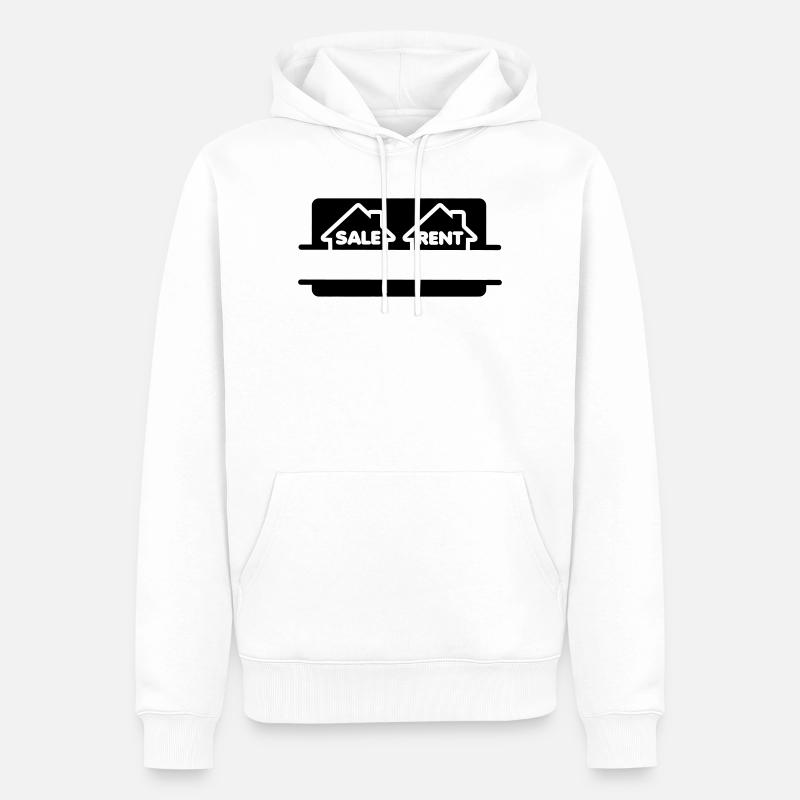 Haus mieten oder kaufen - Männer Premium Bio Hoodie - Weiß