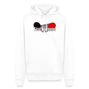 Tischtennis Collage mit Schlägern - Männer Premium Bio Hoodie - Weiß - Vorne - Nico (187cm)