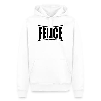 t-shirt Felice t-shirt gift idea - Men’s Premium Organic Hoodie - white - Front - Nico (187cm)