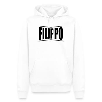 T-Shirt Filippo T-Shirt Geschenkidee - Männer Premium Bio Hoodie - Weiß - Vorne - Nico (187cm)