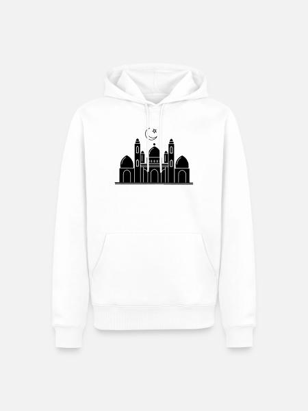 Moschee religiöse Kultstätte - Männer Premium Bio Hoodie - Weiß