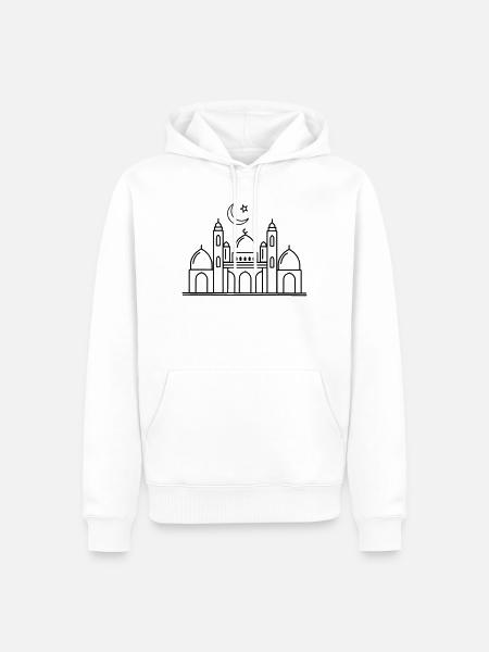 Moschee religiöse Kultstätte transparent - Männer Premium Bio Hoodie - Weiß