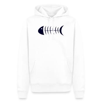 SARDINE. FISH. APRIL FOOL. EASTER. OCEAN - Men’s Premium Organic Hoodie - white - Front - Nico (187cm)
