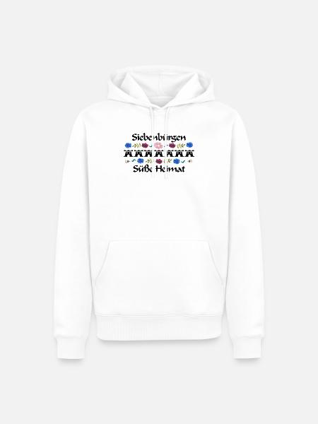 Siebenbürgen süße Heimat Design mit 7 Burgen - Männer Premium Bio Hoodie - Weiß