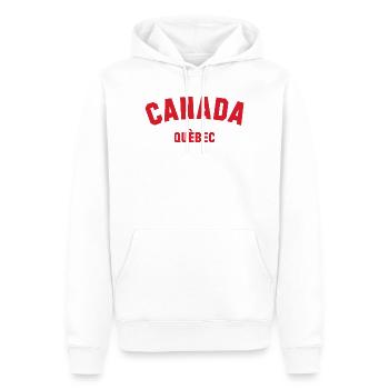 QUEBEC, Canada Kanada - Männer Premium Bio Hoodie - Weiß - Vorne - Nico (187cm)
