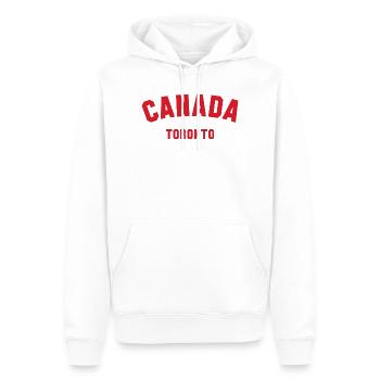 TORONTO, Canada Kanada - Männer Premium Bio Hoodie - Weiß - Vorne - Nico (187cm)