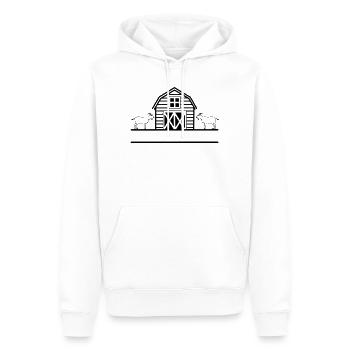Élevage caprin avec deux chèvres - Sweat à capuche Premium bio Homme - blanc - Devant - Nico (187cm)