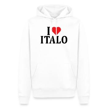 T-Shirt Name I love Italo T-Shirt Geschenkidee - Männer Premium Bio Hoodie - Weiß - Vorne - Nico (187cm)