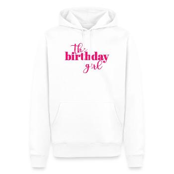La fille d’anniversaire - Sweat à capuche Premium bio Homme - blanc - Devant - Nico (187cm)