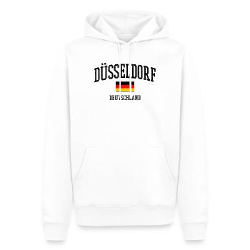 Düsseldorf Deutschland Flagge Städte Motiv - Männer Premium Bio Hoodie - Weiß - Vorne - Nico (187cm)