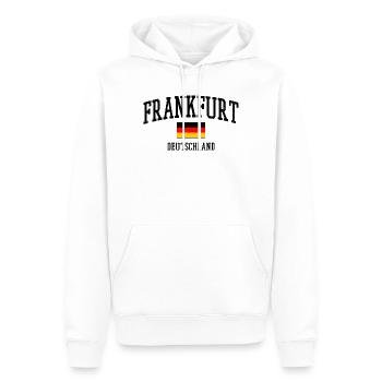 Frankfurt Deutschland Flagge Städte Motiv - Männer Premium Bio Hoodie - Weiß - Vorne - Nico (187cm)