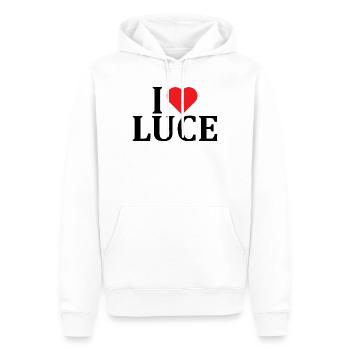 Name T-Shirt I love Light T-Shirt Geschenkidee - Männer Premium Bio Hoodie - Weiß - Vorne - Nico (187cm)
