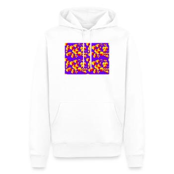 Déco motif cube coloré - Sweat à capuche Premium bio Homme - blanc - Devant - Nico (187cm)