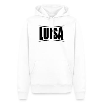 Name T-Shirt Luisa T-Shirt Geschenkidee - Männer Premium Bio Hoodie - Weiß - Vorne - Nico (187cm)