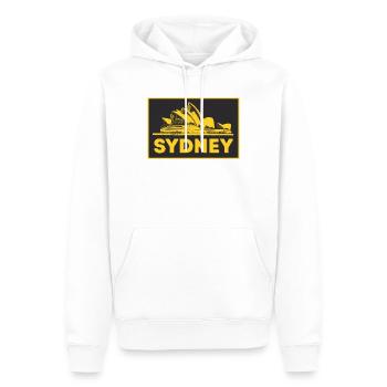 Sydney, Opéra d’Australie - Sweat à capuche Premium bio Homme - blanc - Devant - Nico (187cm)