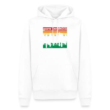 gern im Woid - gerne im Wald, Natur, Dialekt - Männer Premium Bio Hoodie - Weiß - Vorne - Nico (187cm)