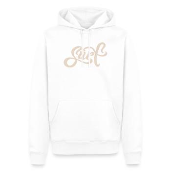 Surf Lettering - Männer Premium Bio Hoodie - Weiß - Vorne - Nico (187cm)