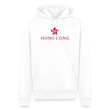 Hongkong Design – Für City-Fans - Männer Premium Bio Hoodie - Weiß - Vorne - Nico (187cm)