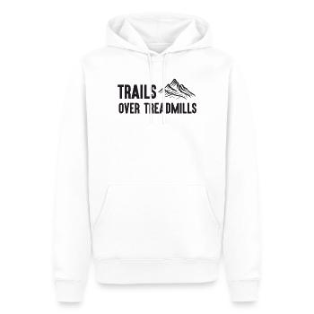 Trail Running - Sentiers sur tapis roulants - Sweat à capuche Premium bio Homme - blanc - Devant - Nico (187cm)