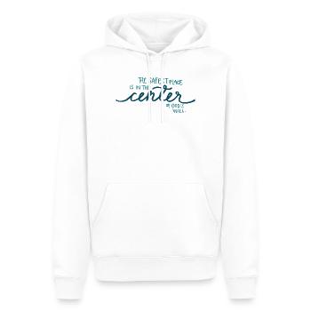 Der sicherste Ort - Männer Premium Bio Hoodie - Weiß - Vorne - Nico (187cm)