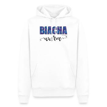 Biachawurm - Bücherwurm, Österreichischer Dialekt - Männer Premium Bio Hoodie - Weiß - Vorne - Nico (187cm)