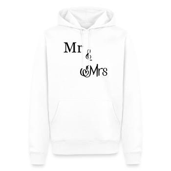 Mr and Mrs - Men’s Premium Organic Hoodie - white - Front - Nico (187cm)