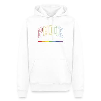 Orgueil. L’amour est l’amour - Sweat à capuche Premium bio Homme - blanc - Devant - Nico (187cm)