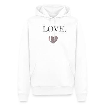 FÜR SIE - Männer Premium Bio Hoodie - Weiß - Vorne - Nico (187cm)