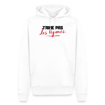 Anti-légumes - T-shirt humoristique - Sweat à capuche Premium bio Homme - blanc - Devant - Nico (187cm)
