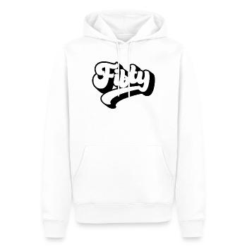 Fifty 50th Birthday Men Women 50 Years Old - Men’s Premium Organic Hoodie - white - Front - Nico (187cm)