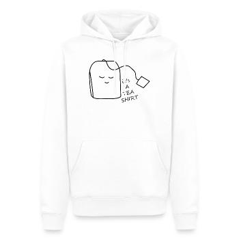 Chemise TEA - Sweat à capuche Premium bio Homme - blanc - Devant - Nico (187cm)