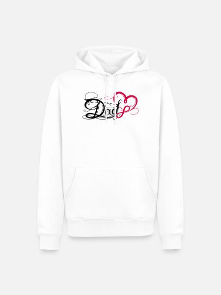 Dad Daddy Father's Day Tattoo - Men’s Premium Organic Hoodie - white