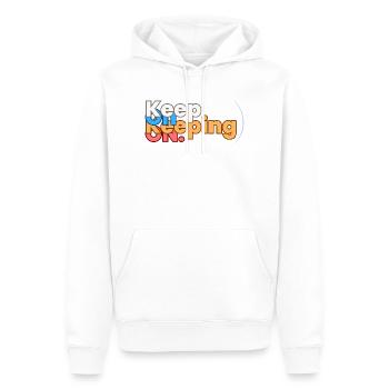 Citation motivante et inspirante. Continuer! - Sweat à capuche Premium bio Homme - blanc - Devant - Nico (187cm)