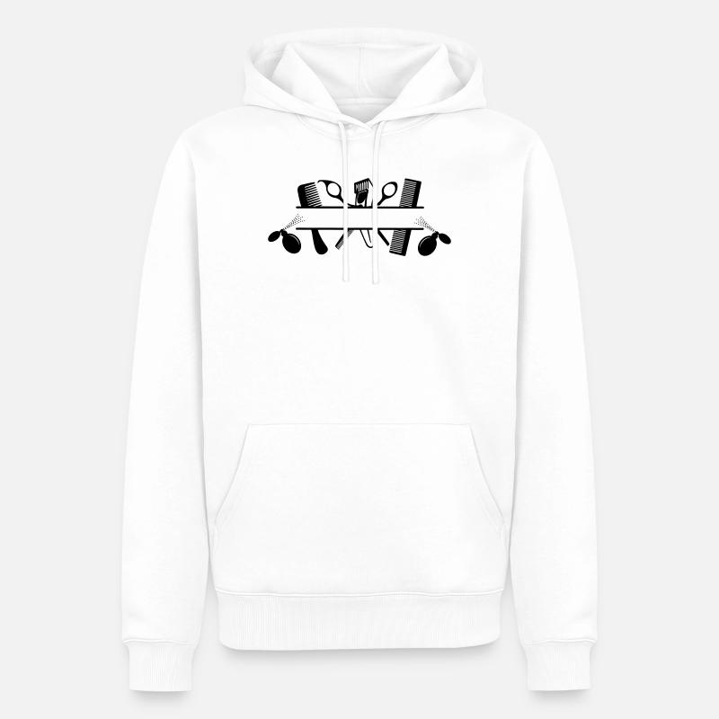Les coiffeurs attribuent une bonne odeur - Sweat à capuche Premium bio Homme - blanc